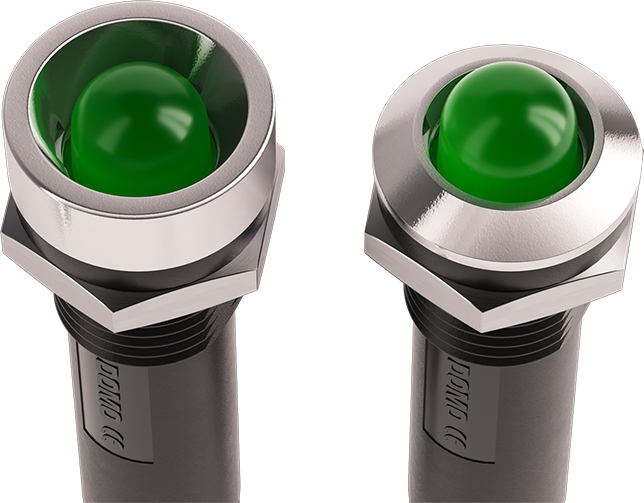 VL8 | Small LED indicators with a Ø10mm concave or convex head