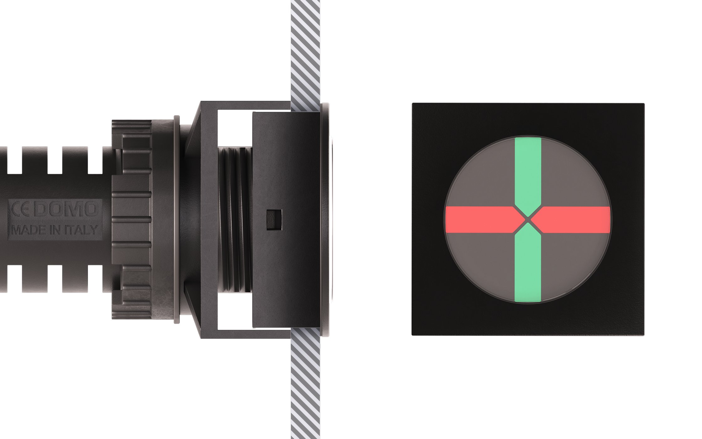 FILO PANNELLO Testa quadrata Display rotondo