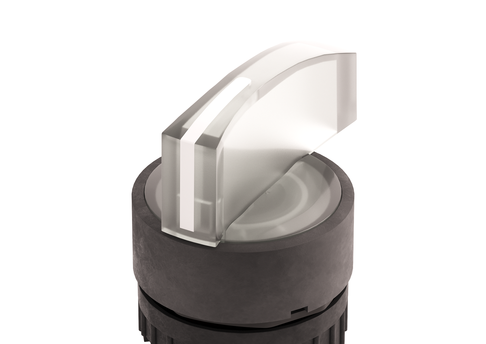 LONG TRANSPARENT WHITE KNOB