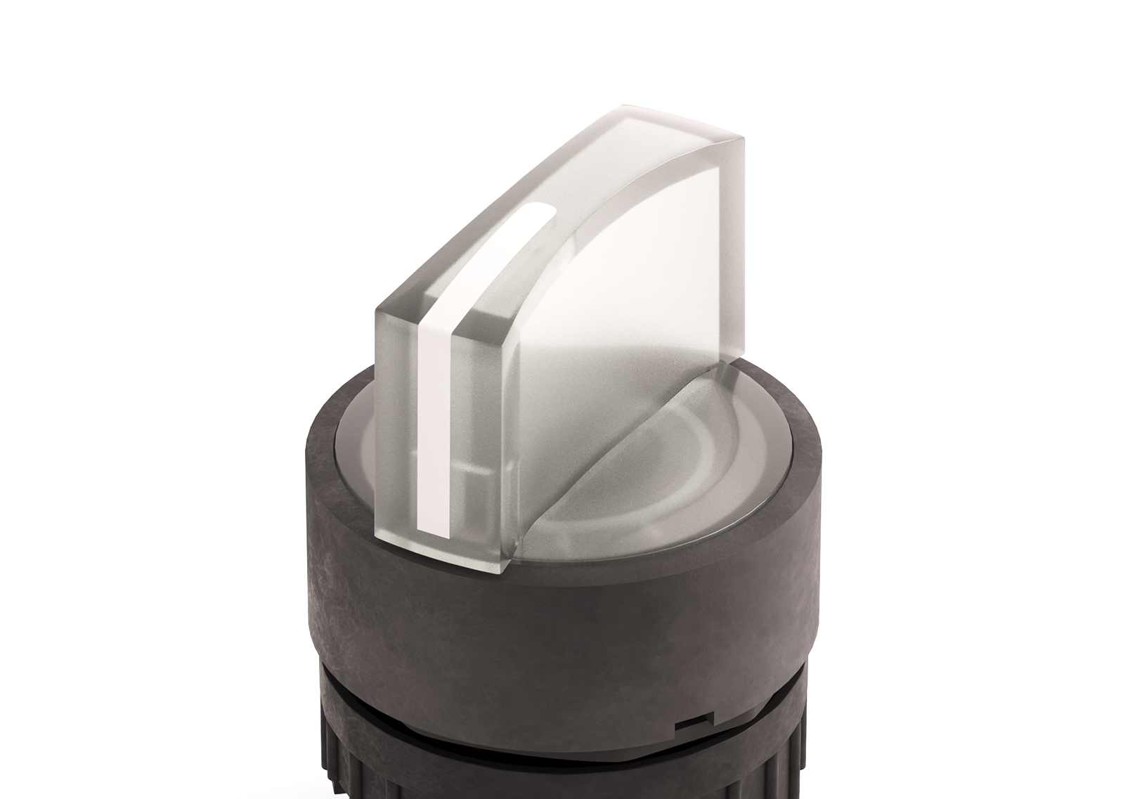 SHORT TRANSPARENT WHITE KNOB